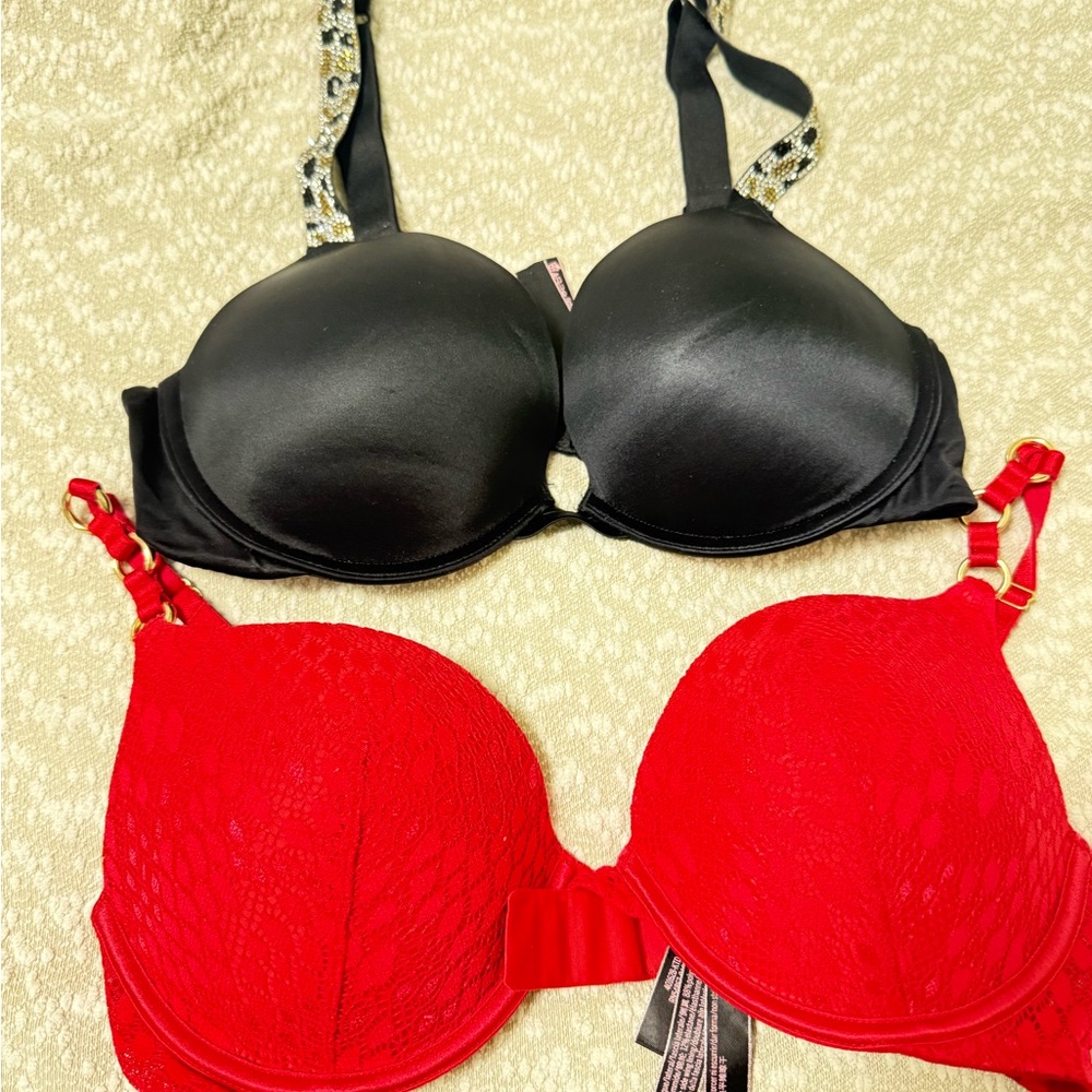 Victoria's Secret Black and Red Bras